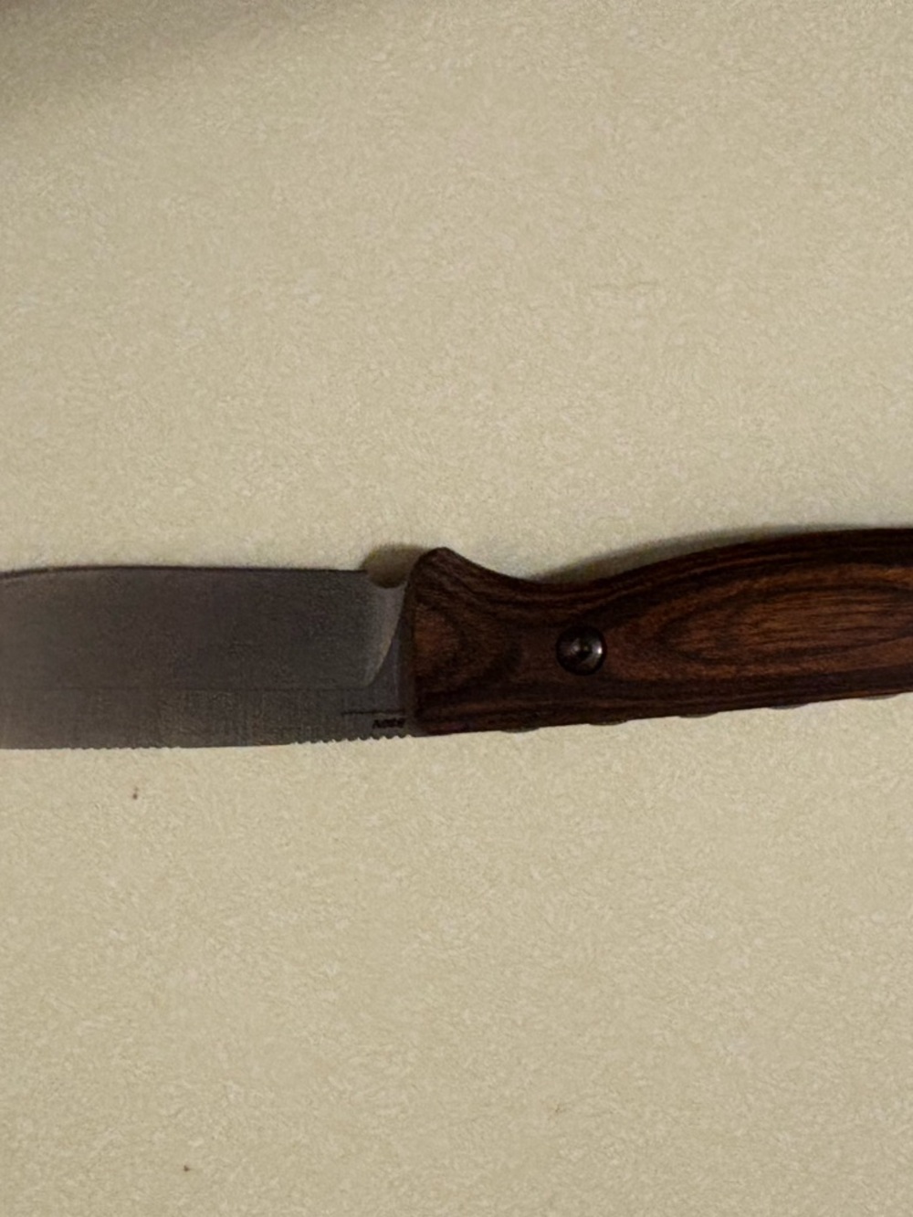Benchmade Saddle Mountain Skinner Knife - Brown Handle with Silver Blade - Picture 7 of 12